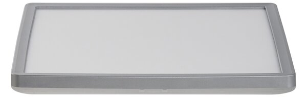 Stropné LED svietidlo strieborné syntetický materiál 30 cm štvorcový tvar LED panelové svetlo zapustené ploché s diaľkovým ovládaním