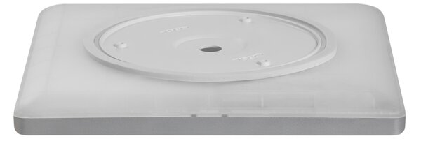 Stropné LED svietidlo strieborné syntetický materiál 30 cm štvorcový tvar LED panelové svetlo zapustené ploché s diaľkovým ovládaním