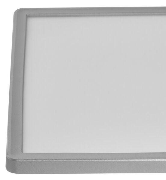 Stropné LED svietidlo strieborné syntetický materiál 30 cm štvorcový tvar LED panelové svetlo zapustené ploché s diaľkovým ovládaním