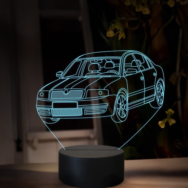 Beling 3D lampa, Škoda Superb 1, 16 farebná, SA26