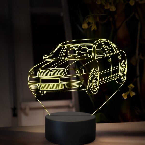 Beling 3D lampa, Škoda Superb 1, 16 farebná, SA26