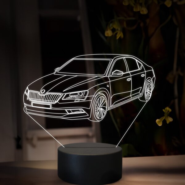 Beling 3D lampa, Škoda Superb 3, 16 farebná, SA27