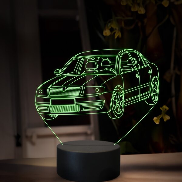 Beling 3D lampa, Škoda Superb 1, 16 farebná, SA26