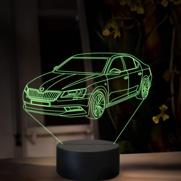 Beling 3D lampa, Škoda Superb 3, 16 farebná, SA27