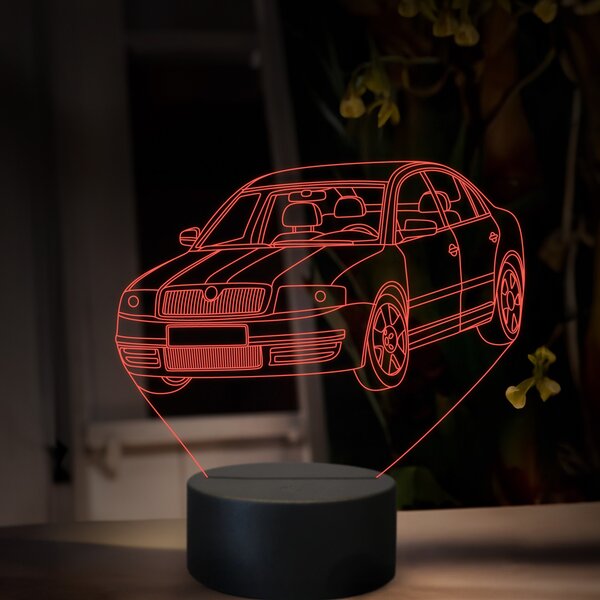 Beling 3D lampa, Škoda Superb 1, 16 farebná, SA26