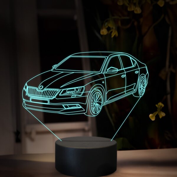 Beling 3D lampa, Škoda Superb 3, 16 farebná, SA27