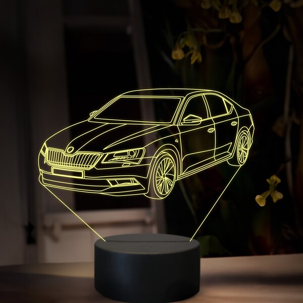 Beling 3D lampa, Škoda Superb 3, 16 farebná, SA27