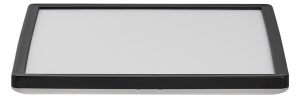 Stropné LED svietidlo čierne syntetický materiál 30 cm štvorcový tvar LED panelové svetlo zapustené ploché s diaľkovým ovládaním