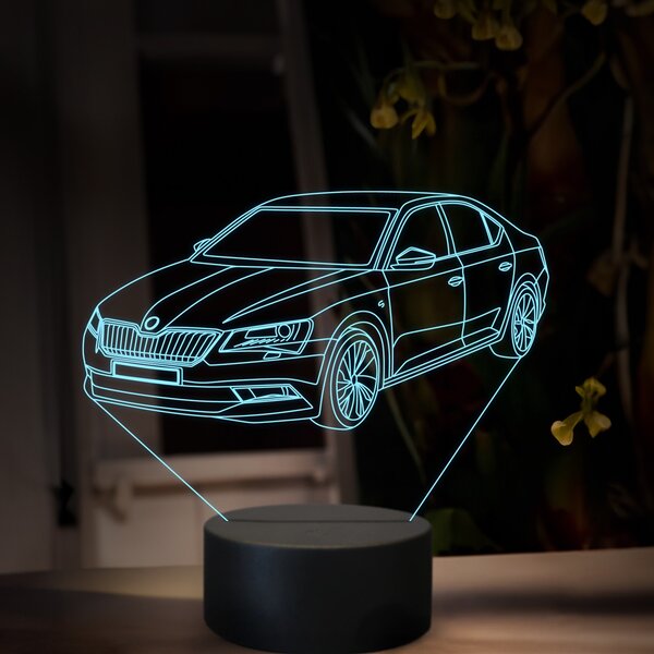 Beling 3D lampa, Škoda Superb 3, 16 farebná, SA27