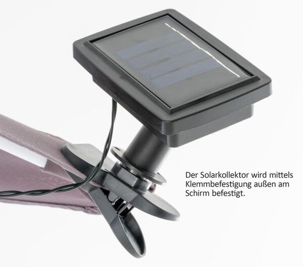 Solárna blikajúca reťaz pre osvetlenie slnečníka - 72 LED