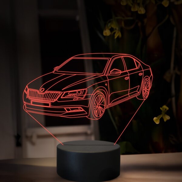 Beling 3D lampa, Škoda Superb 3, 16 farebná, SA27