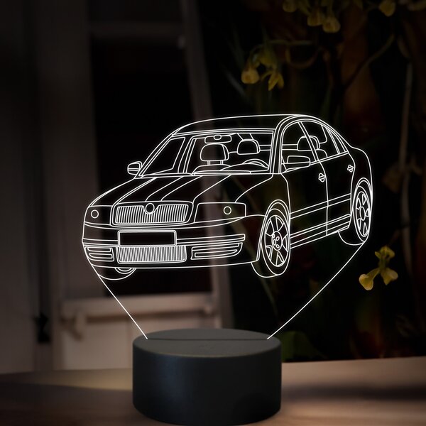 Beling 3D lampa, Škoda Superb 1, 16 farebná, SA26