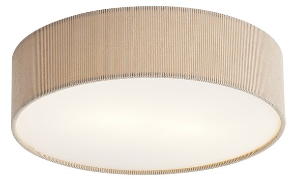 Moderné stropné svietidlo sivohnedé so zamatovým tienidlom 38cm 2-Lights - Luz