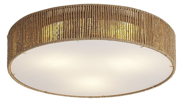 Japandi stropné svietidlo prírodné s tienidlom 46cm 3-svetlá - Luz