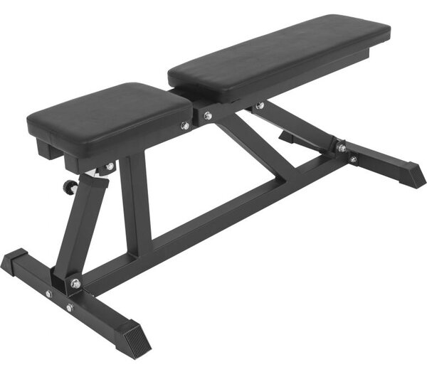 Gorilla Sports Polohovateľná lavička, 119 cm, čierna