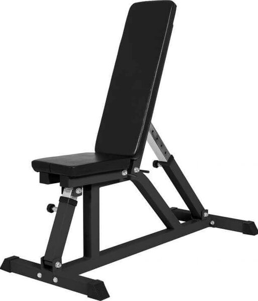 Gorilla Sports Polohovateľná lavička, 119 cm, čierna