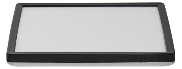 Stropné LED svietidlo čierne syntetický materiál 42 cm štvorcový tvar LED panelové svetlo zapustené ploché s diaľkovým ovládaním