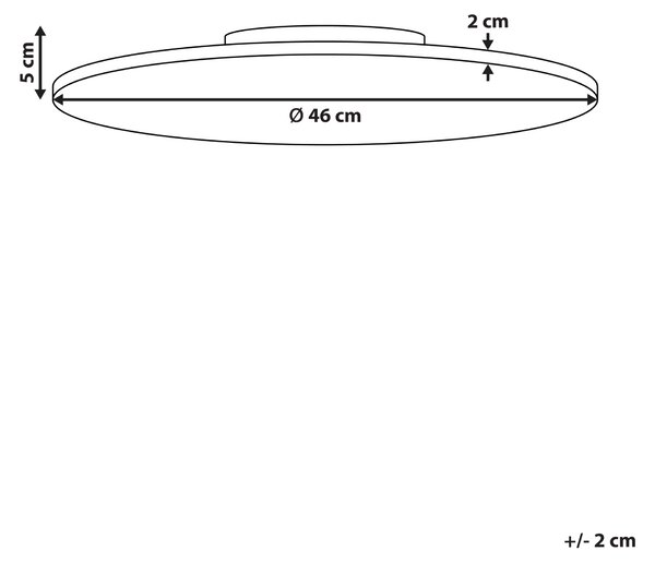 Stropné LED svietidlo biele syntetický materiál okrúhly tvar LED panelové svetlo zapustené ploché s diaľkovým ovládaním