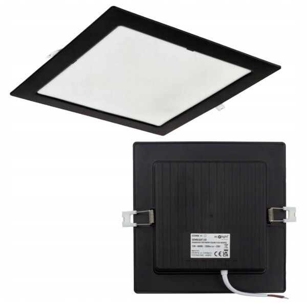 LED stropný panel zapustený 12W 1200lmM neutrálna farba ECOLIGHT čierna