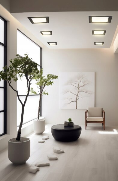LED stropný panel zapustený 12W 1200lmM neutrálna farba ECOLIGHT čierna