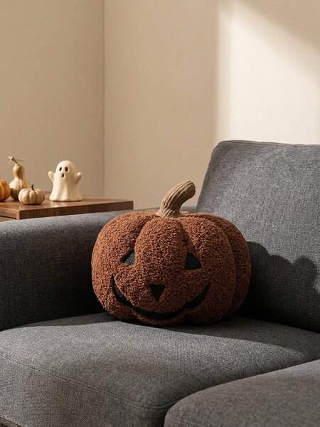 Sinsay - Halloweensky dekoratívny vankúš v tvare tekvice - oranžová
