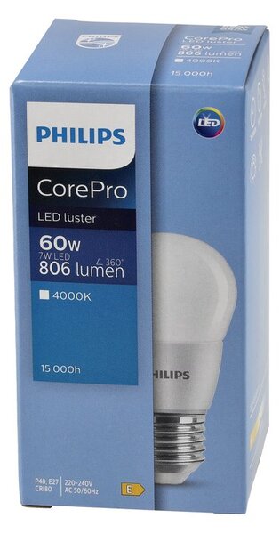 5x LED žiarovka PHILIPS E27 7W 806lm 115lm/w 4000k eyecomfort corepro