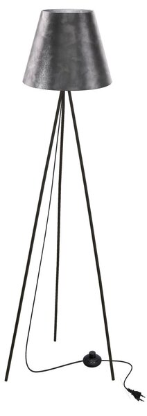 Dizajnová lampa trojnožka PLATINO - 1xE27, 40W, čierna / strieborná