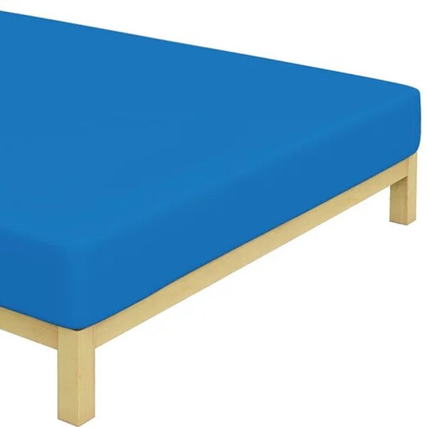 Kráľovsky modré napínacie jersey prestieradlo 90 × 200 cm | 100 % bavlna