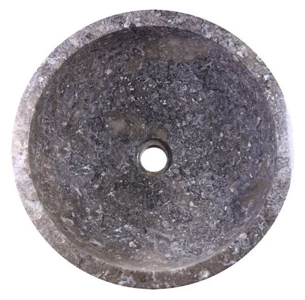 Umývadlo z prírodného kameňa Gemma 501 leštený mramor Ø 45 cm Grey