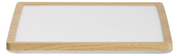 Stropné LED svietidlo svetlohnedé syntetický materiál 30 cm štvorcový tvar LED panelové svetlo zapustené ploché s diaľkovým ovládaním