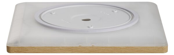 Stropné LED svietidlo svetlohnedé syntetický materiál 30 cm štvorcový tvar LED panelové svetlo zapustené ploché s diaľkovým ovládaním