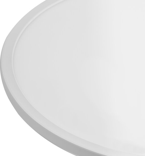 Stropné LED svietidlo biele syntetický materiál okrúhly tvar LED panelové svetlo zapustené ploché s diaľkovým ovládaním