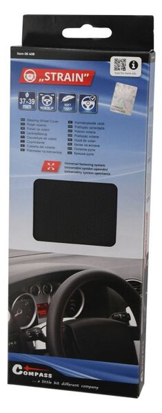 Poťah volantu naťahovací STRAIN - čierny