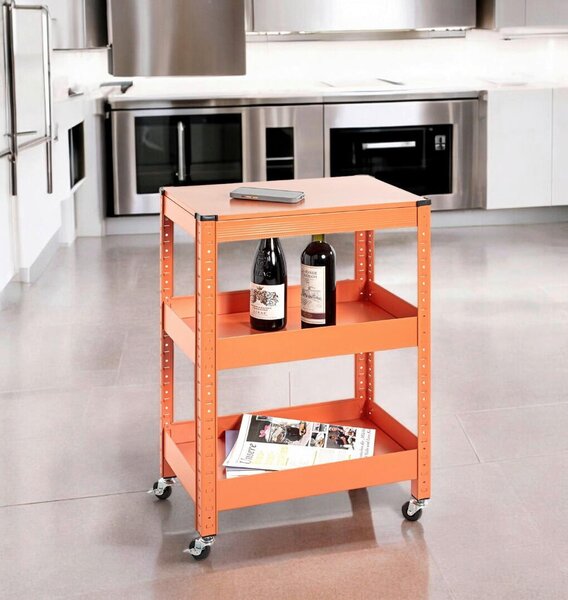 SERVÍROVACÍ VOZÍK, oranžová, 50/32/75 cm - Barový nábytok, Online Only