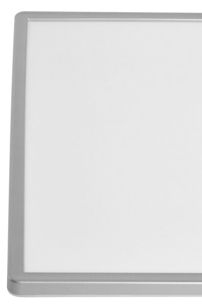Stropné LED svietidlo strieborné syntetický materiál 42 cm štvorcový tvar LED panelové svetlo zapustené ploché s diaľkovým ovládaním