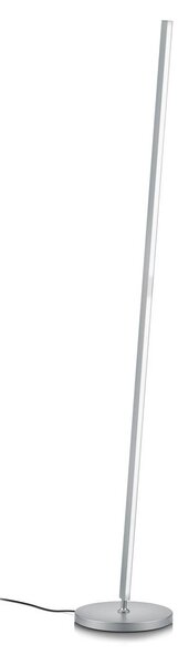 Knapstein LED stojacia lampa Fabia s ovládaním gestami, niklová, výška 160 cm, kovová, Hliník / sivá / zinok, Obývacia izba / jedáleň, Hliník, Moderný