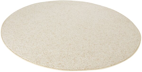 BT Carpet , Kusový koberec Wolly 102843 kruh, 133x133 (priemer) kruh, biela, obývacia izba