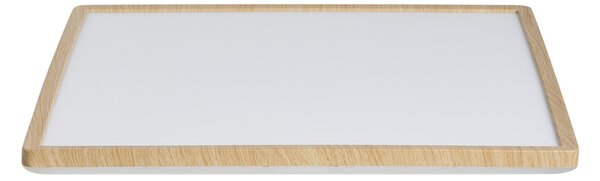 Stropné LED svietidlo svetlohnedé syntetický materiál 42 cm štvorcový tvar LED panelové svetlo zapustené ploché s diaľkovým ovládaním