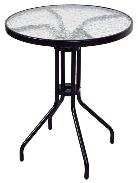 Záhradný balkónový set, polyratan, 2 stoličky + sklenený stô
