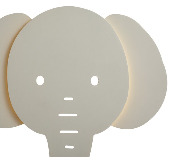 Detská nástenná lampa béžová vrátane LED 3-stupňové stmievanie - Ellie the Elephant