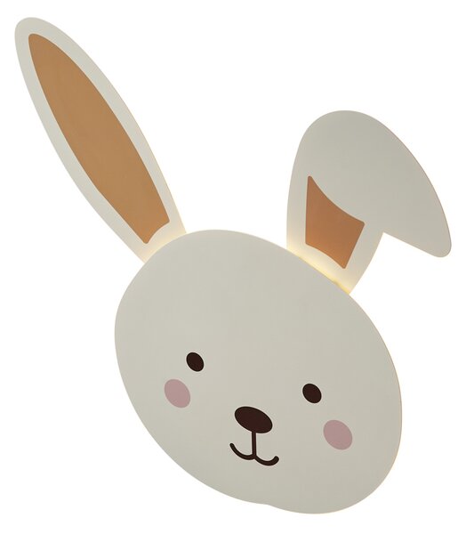 Detské nástenné svietidlo béžové s detailom vrátane LED 3-stupňové stmievateľné - Benny the Bunny