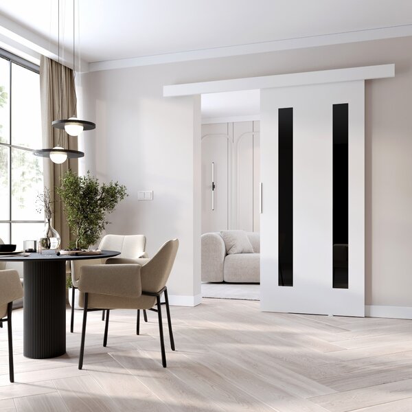Posuvné dvere BARRET 8 - 106 cm, biele