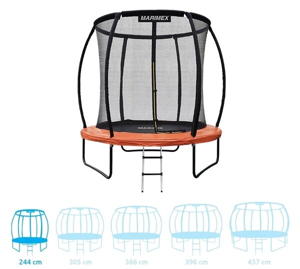 Marimex | Trampolína Marimex Premium 244 cm + vnútorná ochranná sieť + rebrík ZDARMA | 19000103