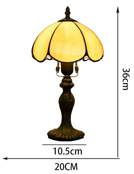 Lampy Tiffany Tiffany stolová lampa Empir 103 - Huizhou Oufu Lighting v.36xš.20, sklo/kov,40W
