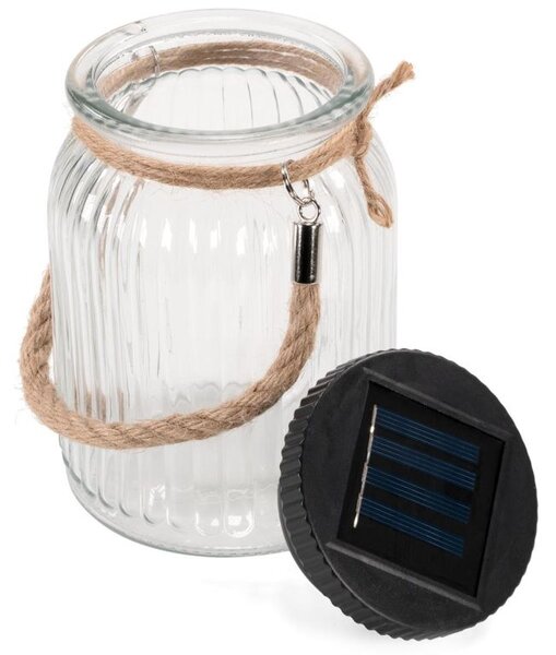 Sada solárnych svetiel, 3 LED, plastové, teplá biela, 3 ks