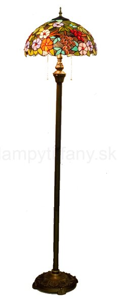 Tiffany stojaca lampa Grapes 403 HuizhouOufuLighting v162xš40,sklo/kov,40W