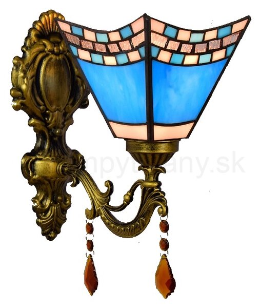 Tiffany nástenná lampa Heaven 503 HuizhouOufuLighting v28xš20,sklo/kov,40W