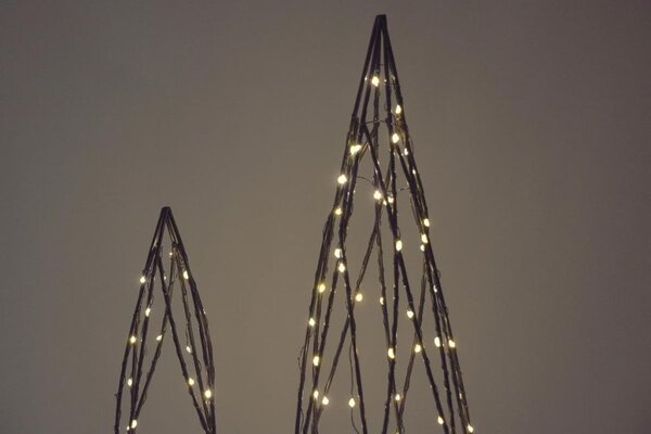 Sada kovových pyramíd, 154 LED diód, teplá biela