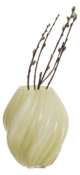 Sklenená váza Yellow 24 cm