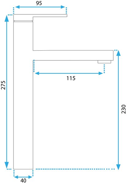 Kúpeľňová batéria Rea Pixel Chrome High
